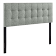 Modway Lily Full Upholstered Polyester Fabric Headboard in Gray