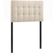 Modway Lily Twin Upholstered Polyester Fabric Headboard in Ivory