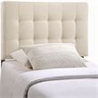 Modway Lily Twin Upholstered Polyester Fabric Headboard in Ivory
