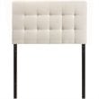 Modway Lily Twin Upholstered Polyester Fabric Headboard in Ivory