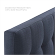 Modway Lily Twin Upholstered Polyester Fabric Headboard in Navy