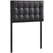 Modway Lily Twin Upholstered Faux Leather and Wood Headboard in Black