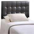 Modway Lily Twin Upholstered Faux Leather and Wood Headboard in Black