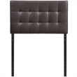 Modway Lily Twin Upholstered Faux Leather and Wood Headboard in Brown
