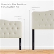 Modway Annabel Queen Upholstered Polyester Fabric Headboard in Ivory