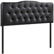 Modway Annabel Queen Upholstered Vinyl and Wood Headboard in Black