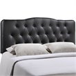Modway Annabel Queen Upholstered Vinyl and Wood Headboard in Black