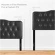 Modway Annabel Queen Upholstered Vinyl and Wood Headboard in Black