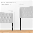Modway Annabel Queen Upholstered Vinyl and Wood Headboard in White