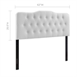 Modway Annabel Queen Upholstered Vinyl and Wood Headboard in White