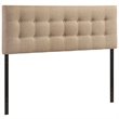 Modway Emily Queen Upholstered Polyester Fabric Headboard in Beige