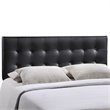 Modway Emily Queen Upholstered Faux Leather and Wood Headboard in Black