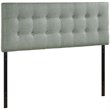 Modway Emily King Upholstered Polyester Fabric Headboard in Gray