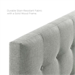 Modway Emily King Upholstered Polyester Fabric Headboard in Gray