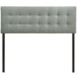 Modway Emily King Upholstered Polyester Fabric Headboard in Gray
