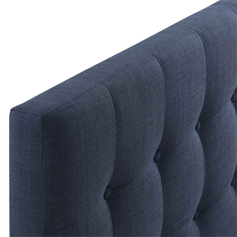 Modway Emily King Upholstered Polyester Fabric Headboard in Navy