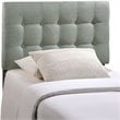 Modway Emily Twin Upholstered Polyester Fabric Headboard in Gray