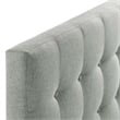 Modway Emily Twin Upholstered Polyester Fabric Headboard in Gray