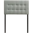 Modway Emily Twin Upholstered Polyester Fabric Headboard in Gray