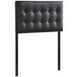 Modway Emily Twin Modern Style Upholstered Faux Leather Headboard in Black