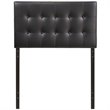 Modway Emily Twin Modern Style Upholstered Faux Leather Headboard in Black