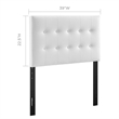 Modway Emily Twin Modern Style Upholstered Faux Leather Headboard in White