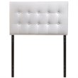 Modway Emily Twin Modern Style Upholstered Faux Leather Headboard in White
