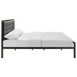 Modway Mia Queen Powder-coated Steel and Fabric Bed in Brown/Gray