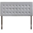 Modway Tinble Queen Upholstered Linen Fabric Solid Wood Headboard in Sky Gray