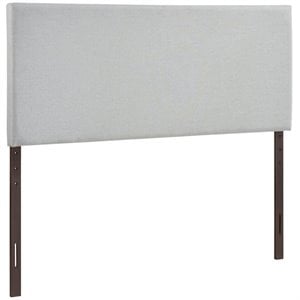 Modway Region Queen Upholstered Linen Fabric Headboard in Sky Gray
