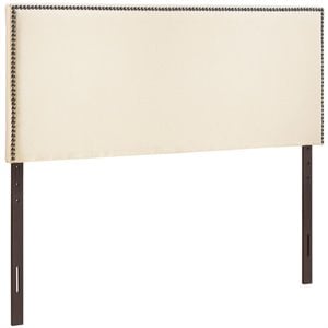 Modway Region Linen Fabric Upholstered Queen Headboard in Ivory