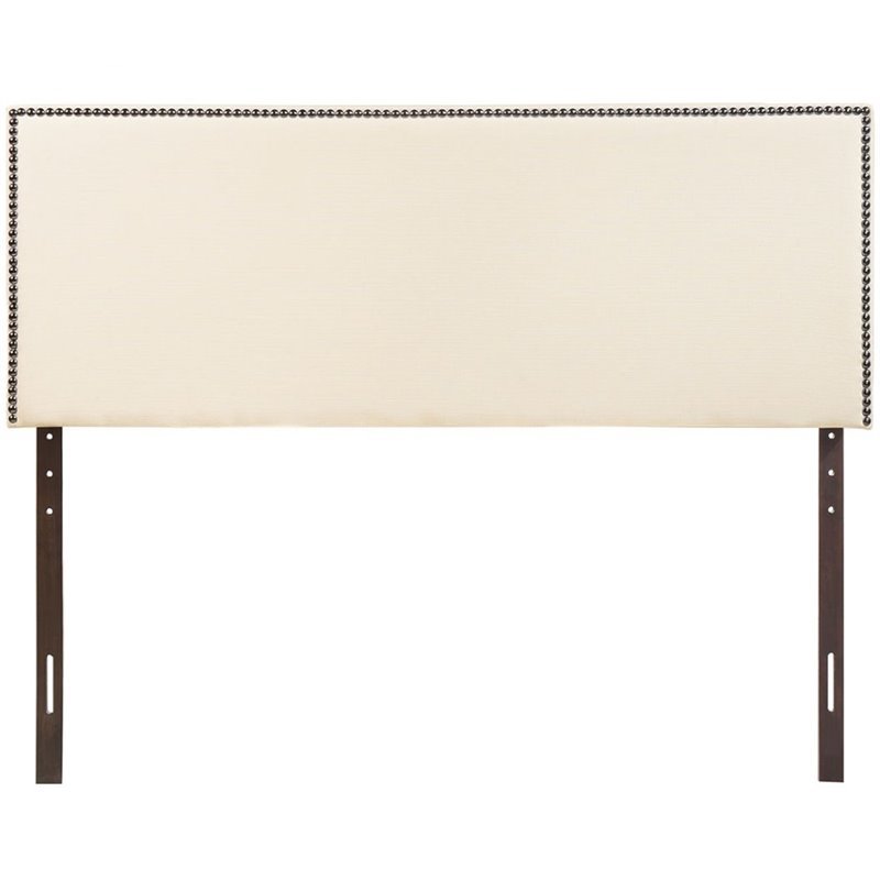 Modway Region Linen Fabric Upholstered Queen Headboard in Ivory