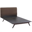 Modway Tracy Modern MDF and Rubberwood Queen Bed in Cappuccino/Brown