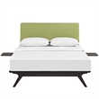 Modway Tracy 3-Piece MDF and Rubberwood Queen Bedroom Set in Cappuccino/Green