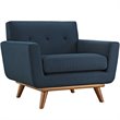 Modway Engage Modern Upholstered Fabric Armchair in Azure Blue