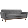Modway Engage Upholstered Fabric Loveseat in Expectation Gray