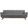 Modway Engage Modern Upholstered Fabric Sofa in Expectation Gray