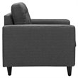 Modway Empress Upholstered Fabric Armchair in Gray (Set of 2)