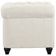 Earl Upholstered Fabric Armchair in Beige