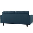 Modway Empress Modern Upholstered Fabric Loveseat in Azure Blue