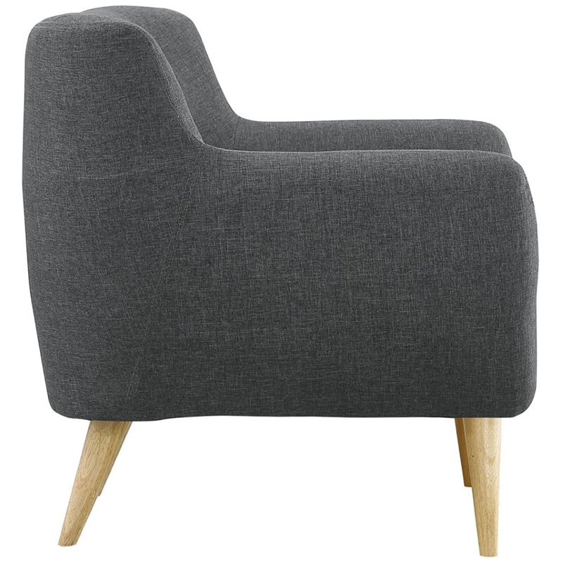 Modway Remark Modern Upholstered Fabric Tufted Armchair in Gray