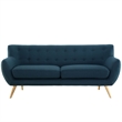 Modway Remark Modern Upholstered Fabric Tufted Sofa in Azure Blue