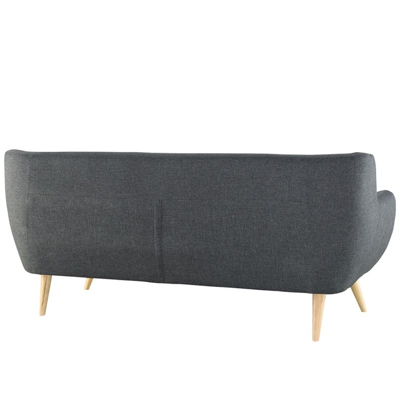 Modway Remark 2-Piece Fabric and Rubberwood Living Room Set in Gray