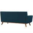 Modway Engage 5-Piece Fabric and Rubberwood Living Room Set in Azure Blue