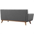 Modway Engage 5-Piece Fabric and Rubberwood Living Room Set in Gray