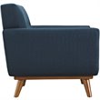 Modway Engage 2-Piece Fabric and Rubberwood Armchair and Ottoman in Azure
