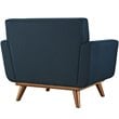 Modway Engage 2-Piece Fabric and Rubberwood Armchair and Ottoman in Azure