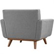 Modway Engage 2-Piece Fabric and Rubberwood Armchair and Ottoman - Gray