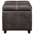 Modway Treasure Upholstered Vinyl and Wood Composite Ottoman in Espresso