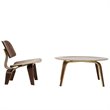 Modway Fathom 2-Piece Modern Style Wood Living Room Set in Walnut